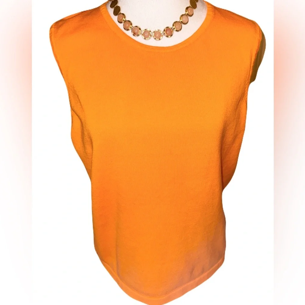 Lilly Pulitzer Sleeveless Cotton Tangerine Orange Sweater XL - Picture 3 of 9